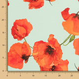 Georgette Amapolas Verde Agua - Ribes y Casals