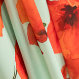 Georgette Amapolas Verde Agua - Ribes y Casals