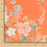 Georgette Floral Naranja - Ribes y Casals
