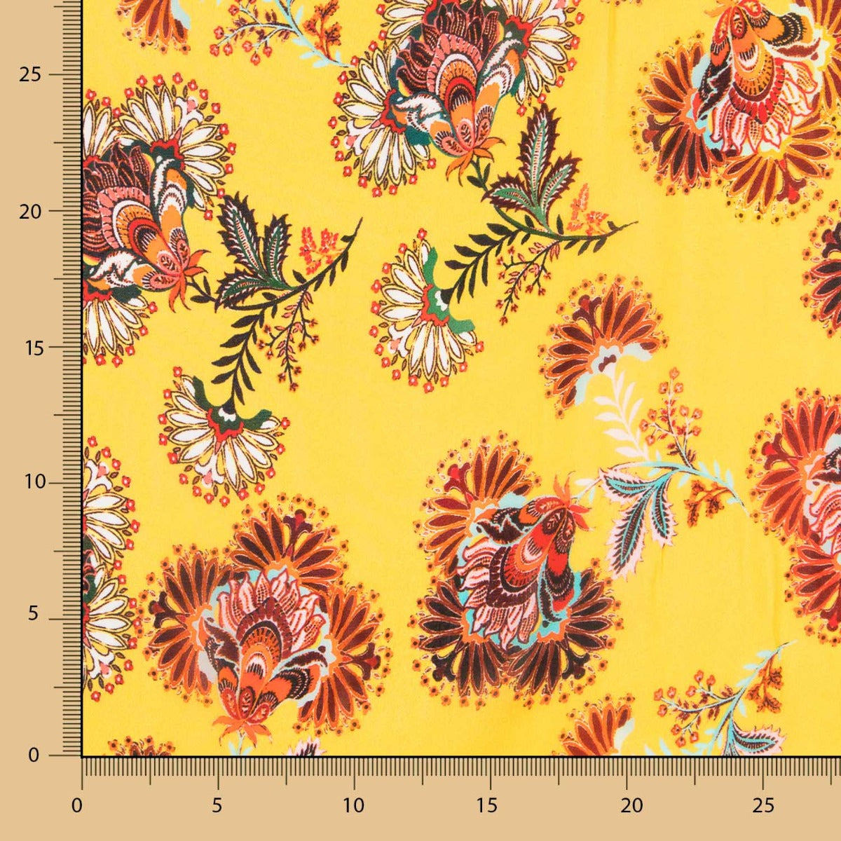 Georgette Viscosa Oriental Amarilla - Ribes y Casals