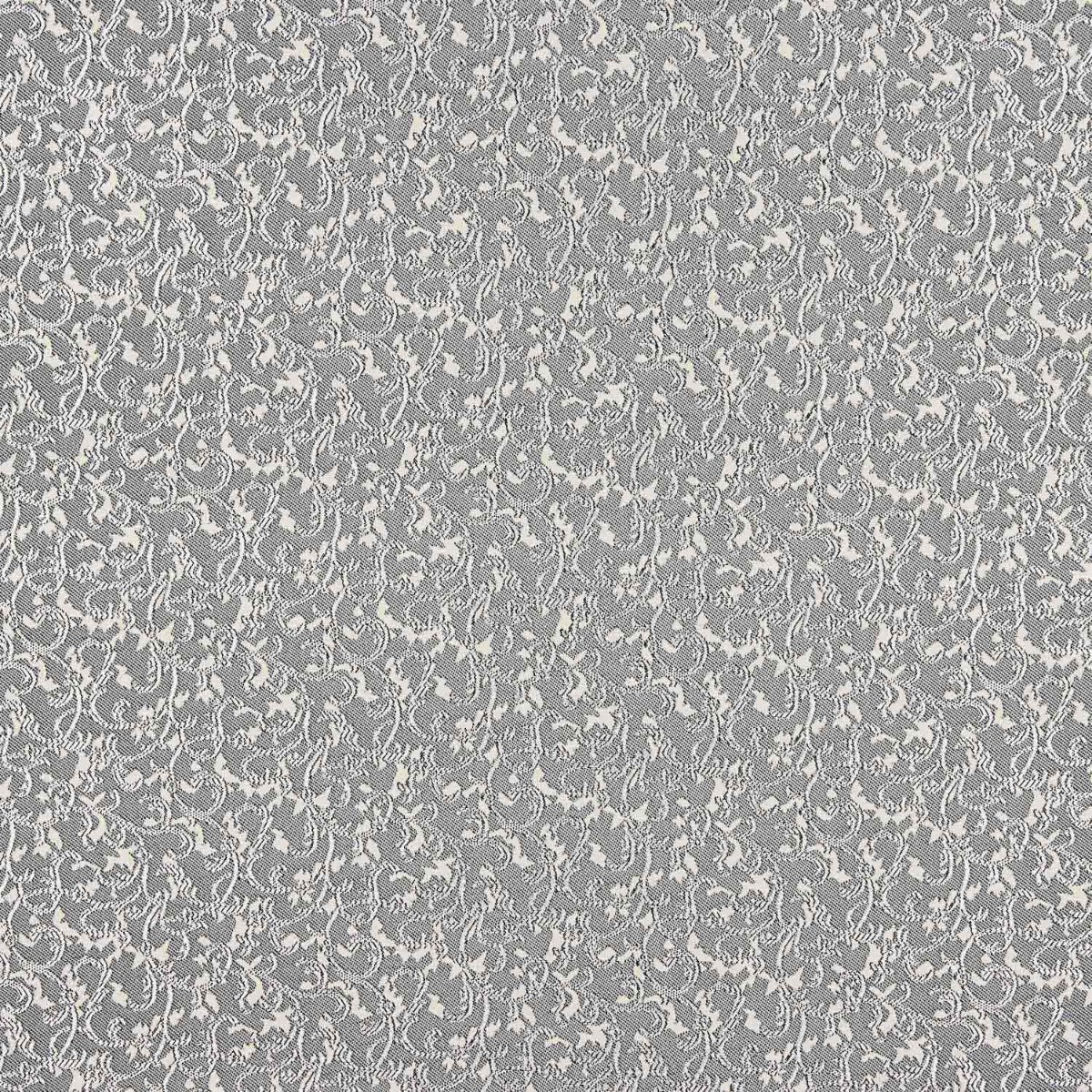 Damasco Lurex Floral en Gris y Plata - Ribes y Casals