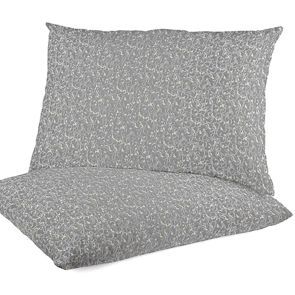 Damasco Lurex Floral en Gris y Plata - Ribes y Casals