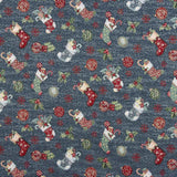 Gobelino Lurex Navidad Azul - Ribes y Casals