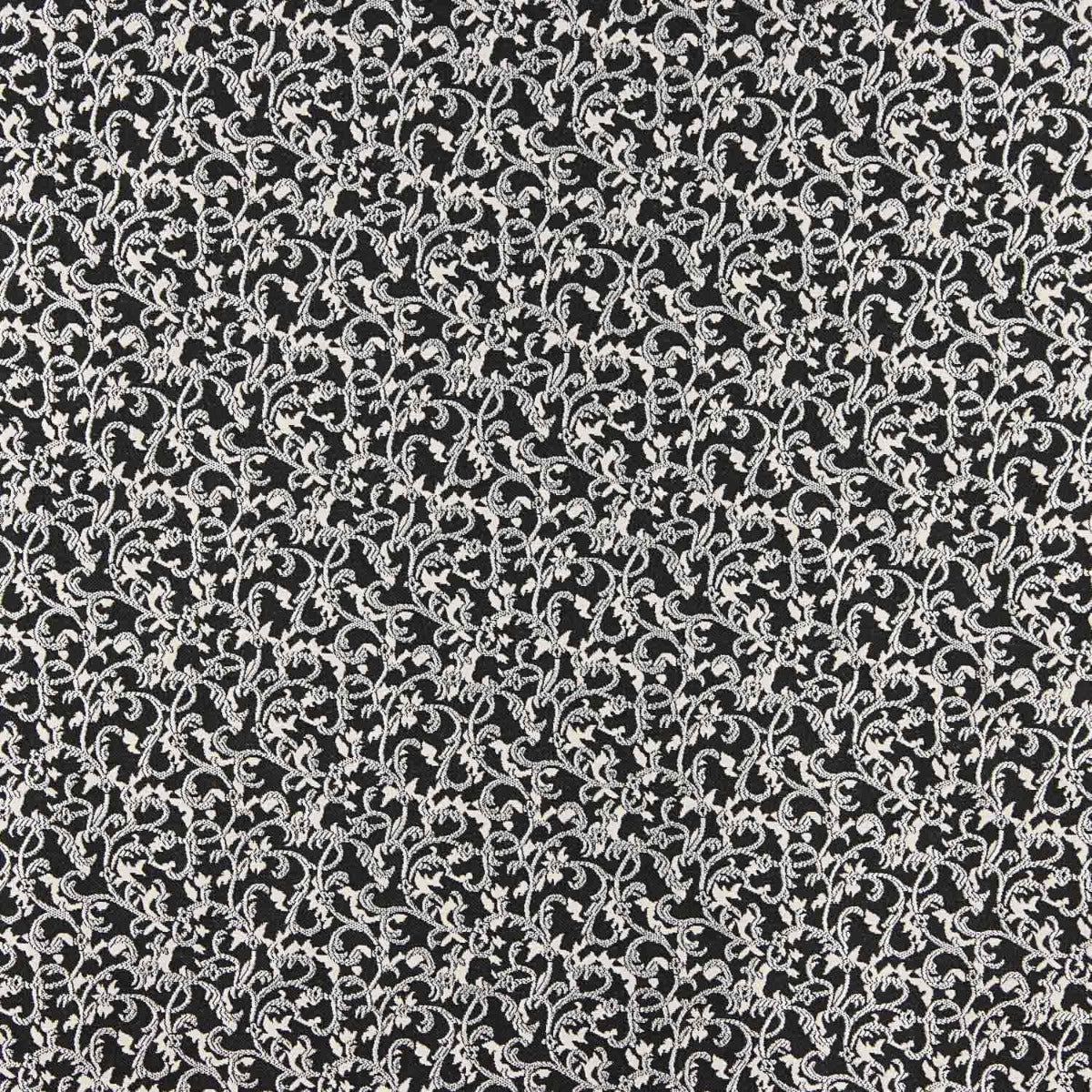 Damasco Lurex Floral en Blanco y Negro - Ribes y Casals