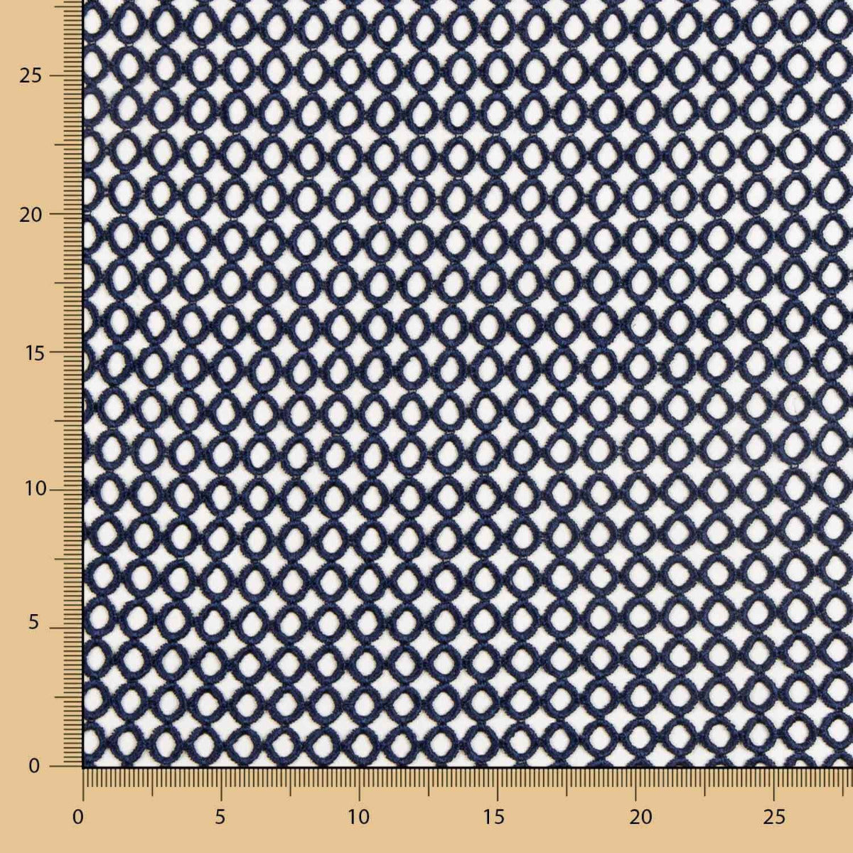 Retal Guipur Círculos Navy 150x125cm - Ribes y Casals