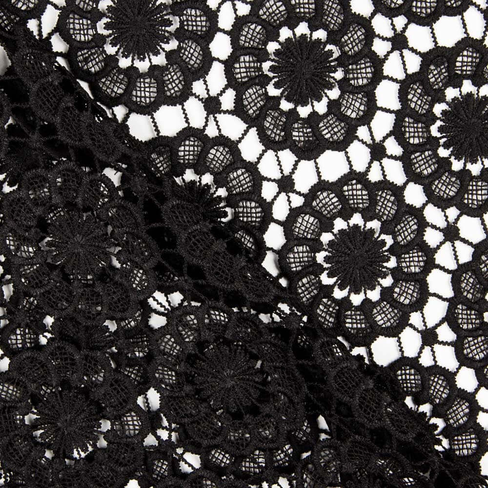 Guipur Floral Negro - Ribes y Casals