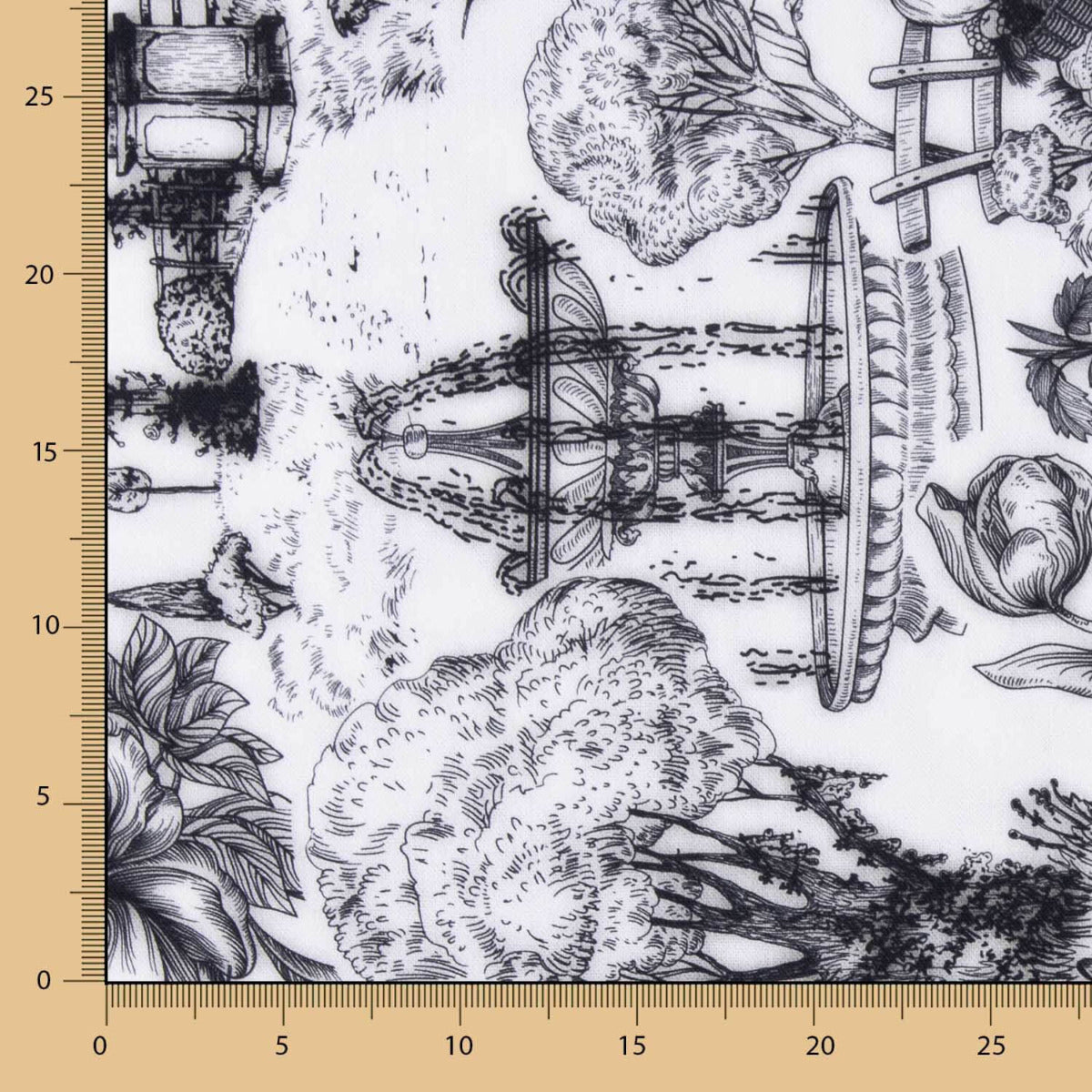 Half Panamá Dibujo Toile de Jouy - Ribes y Casals