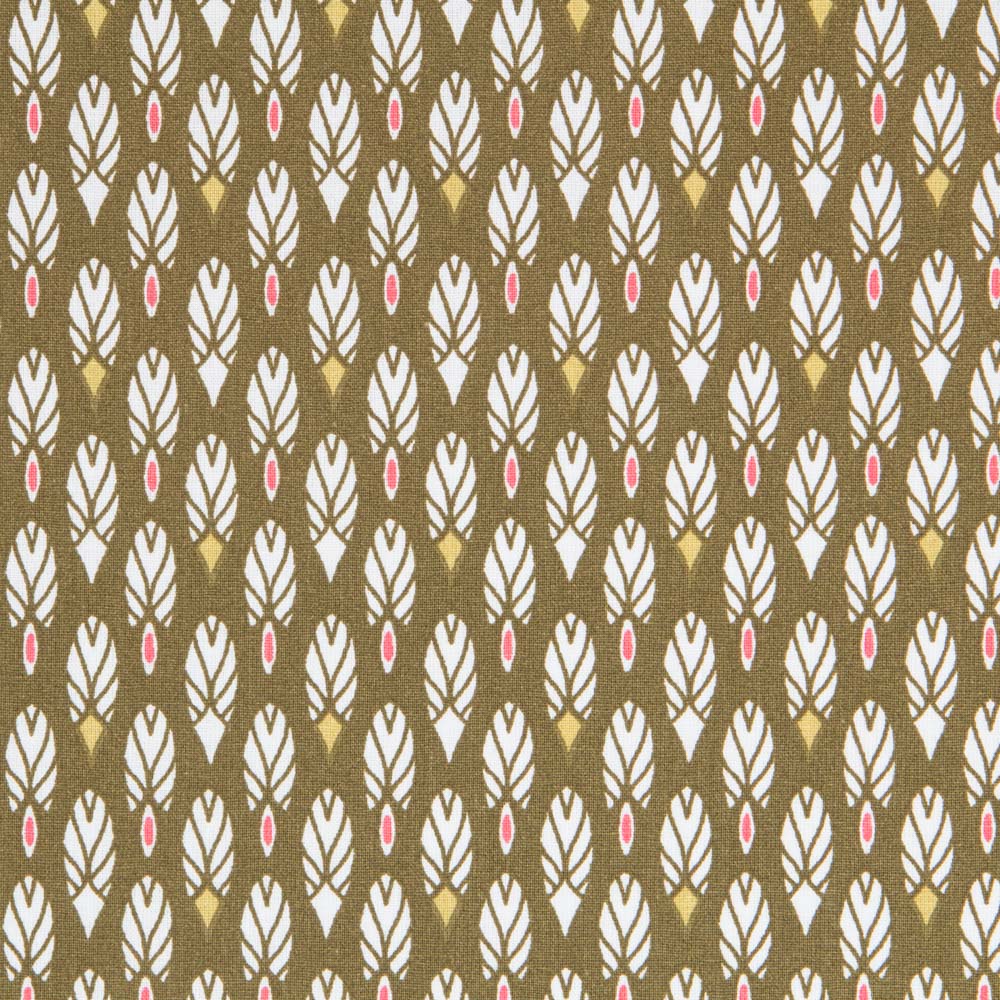 Popelín Plumas Mini Doré - Ribes y Casals