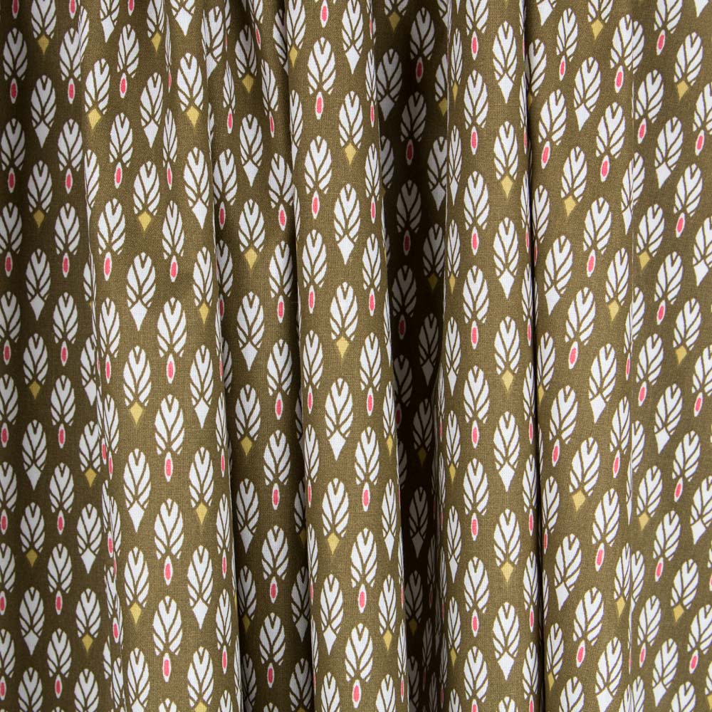 Popelín Plumas Mini Doré - Ribes y Casals