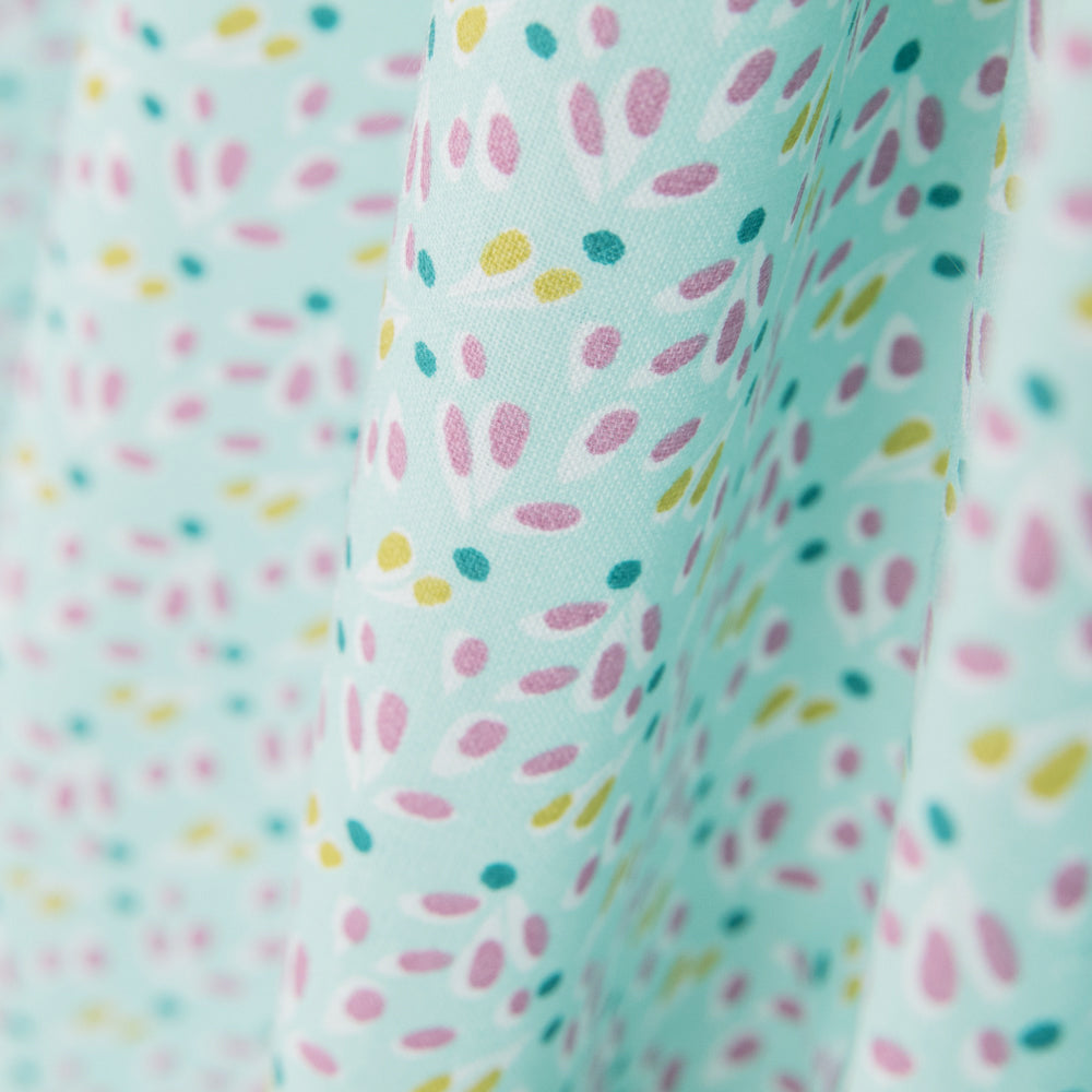 Popelín Plantitas Verde - Ribes y Casals