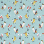 Popelín Birds Verdosa - Ribes y Casals