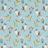 Popelín Birds Verdosa - Ribes y Casals