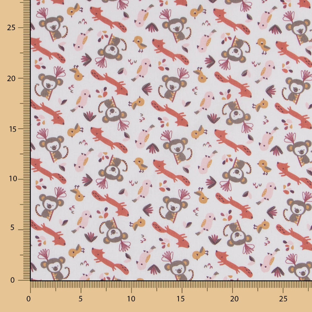 Popelín Animales Blanco - Ribes y Casals