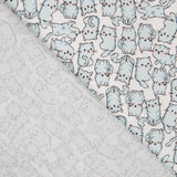 Popelín Orgánico Cats Azul - Ribes y Casals