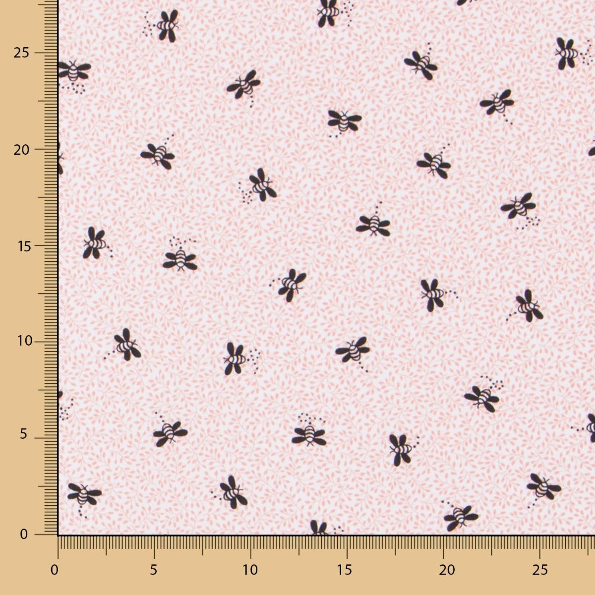 Popelín Orgánico Abejas Naranja - Ribes y Casals