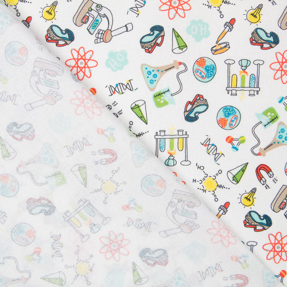 Popelín Ciencias Blanco - Ribes y Casals