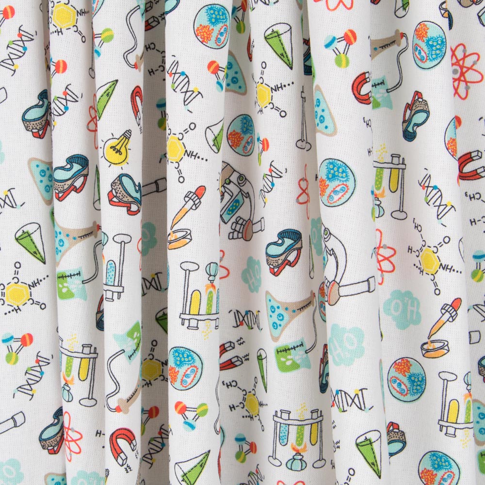 Popelín Ciencias Blanco - Ribes y Casals