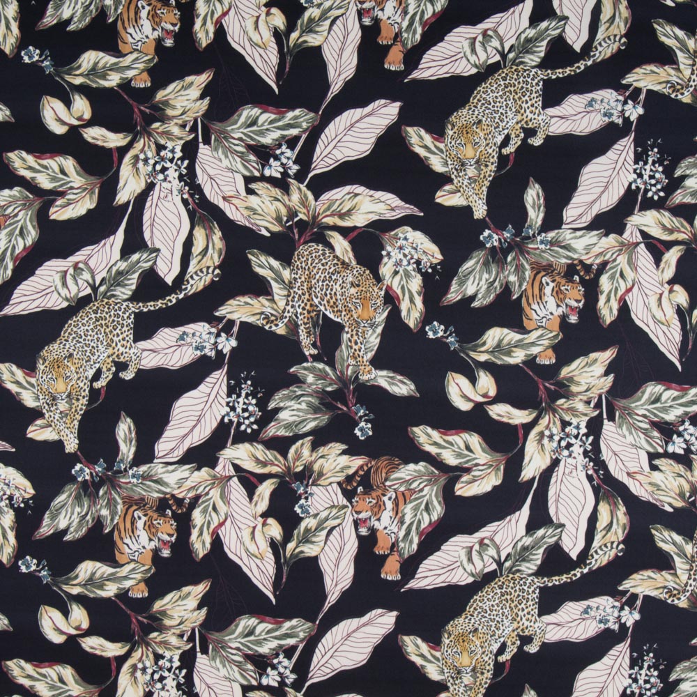 Satén Tiger Azul Oscuro - Ribes y Casals