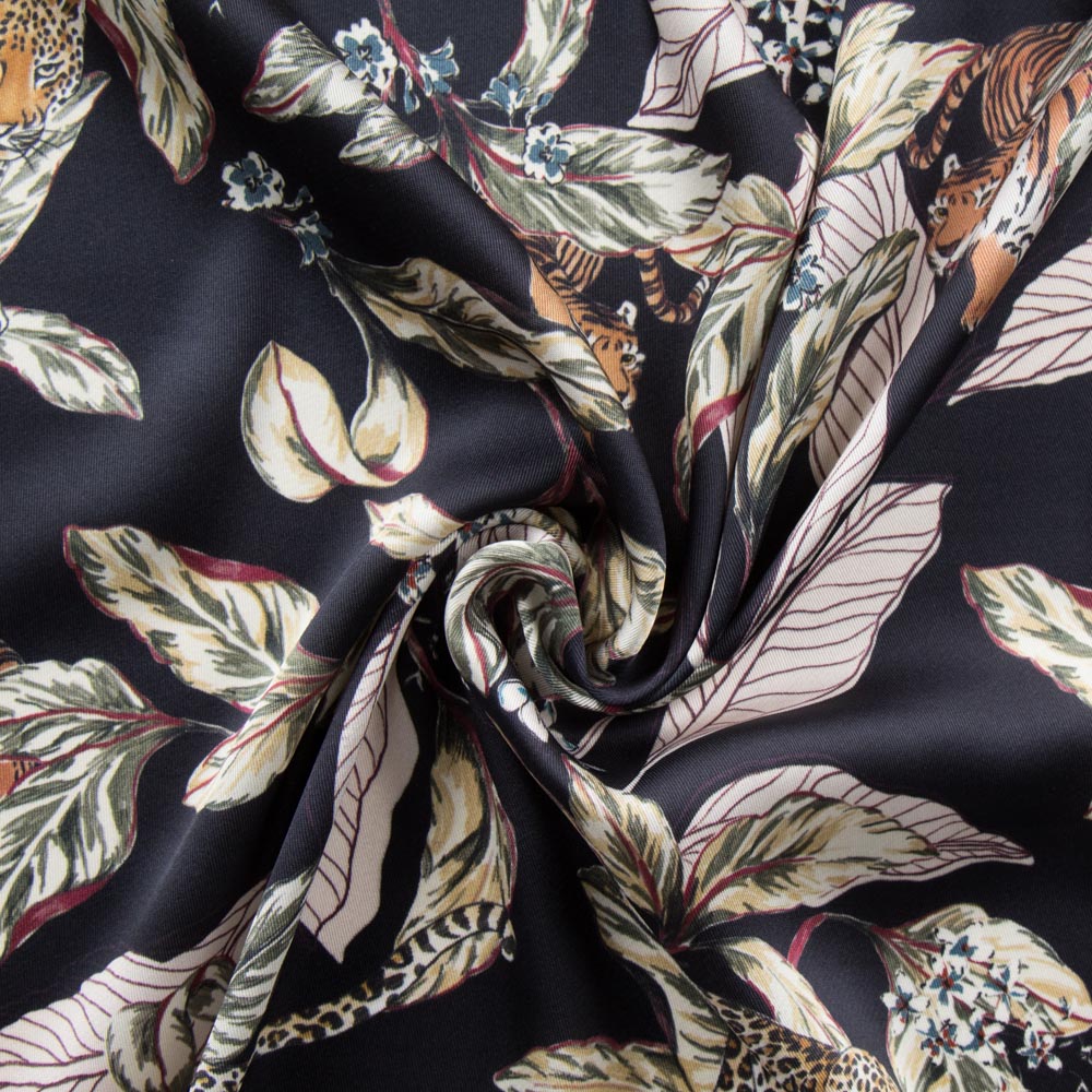 Satén Tiger Azul Oscuro - Ribes y Casals