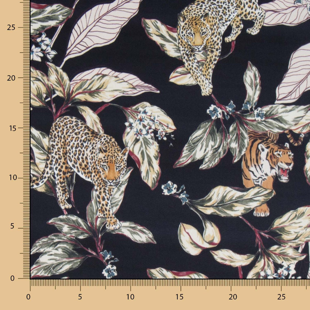 Satén Tiger Azul Oscuro - Ribes y Casals