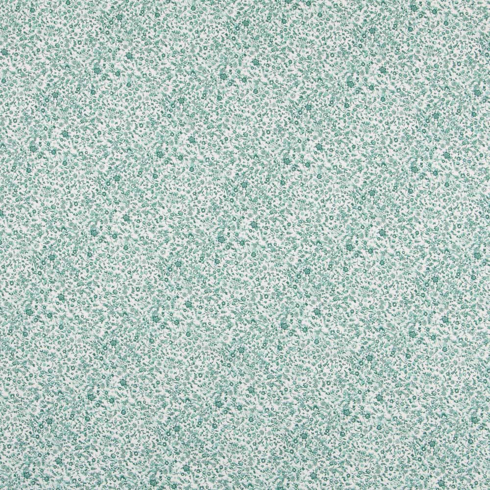 Algodón Antibacteriano Florecitas Verde - Ribes y Casals