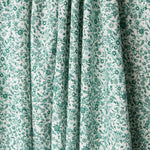 Algodón Antibacteriano Florecitas Verde - Ribes y Casals