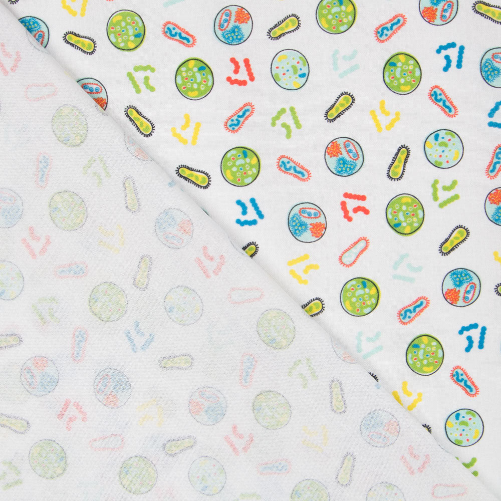 Retal Algodón Bacterias Blanca 100x145 cm - Ribes y Casals