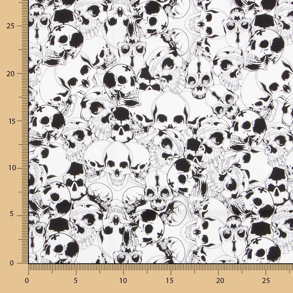 Algodón Calaveras Warriors Negra - Ribes y Casals