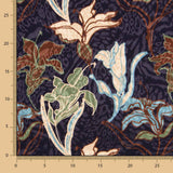 Satén Jacquard Flor Marino - Ribes y Casals
