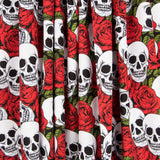 Retal Algodón Calaveras y Rosas Rojas 70x150 cm - Ribes y Casals