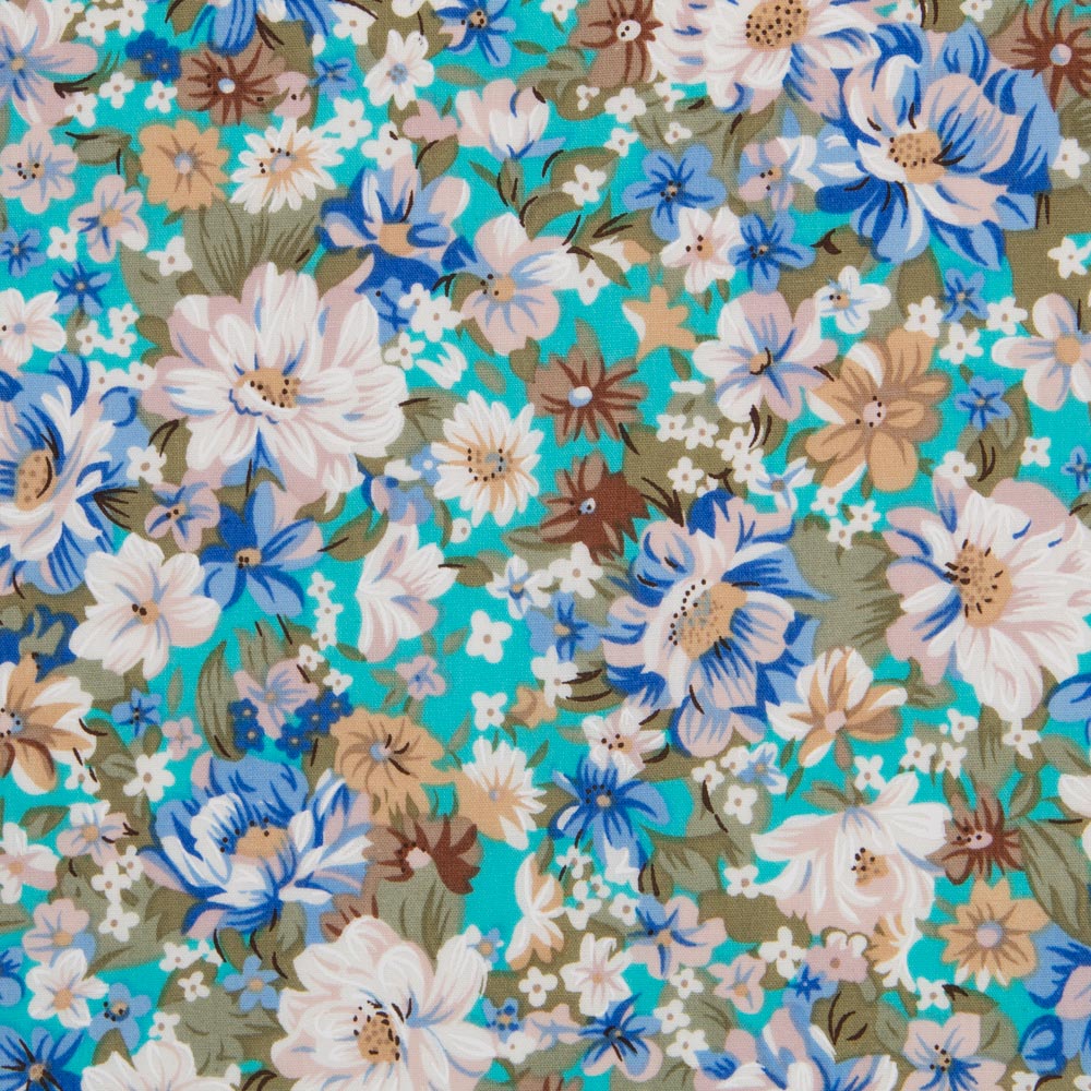 Popelín Cretona Turquesa - Ribes y Casals