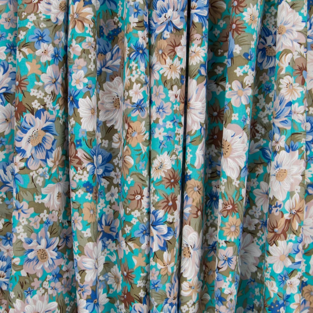 Popelín Cretona Turquesa - Ribes y Casals