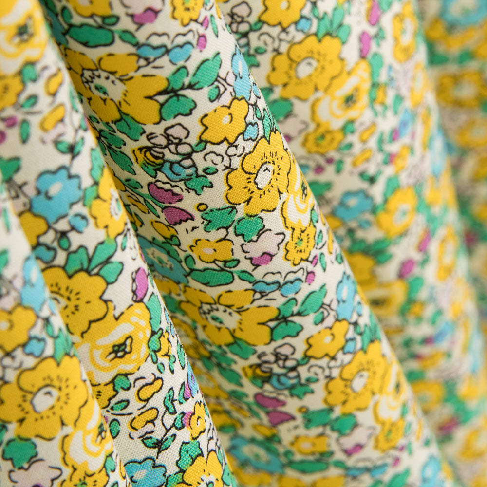 Popelín Flores Amarillas - Ribes y Casals