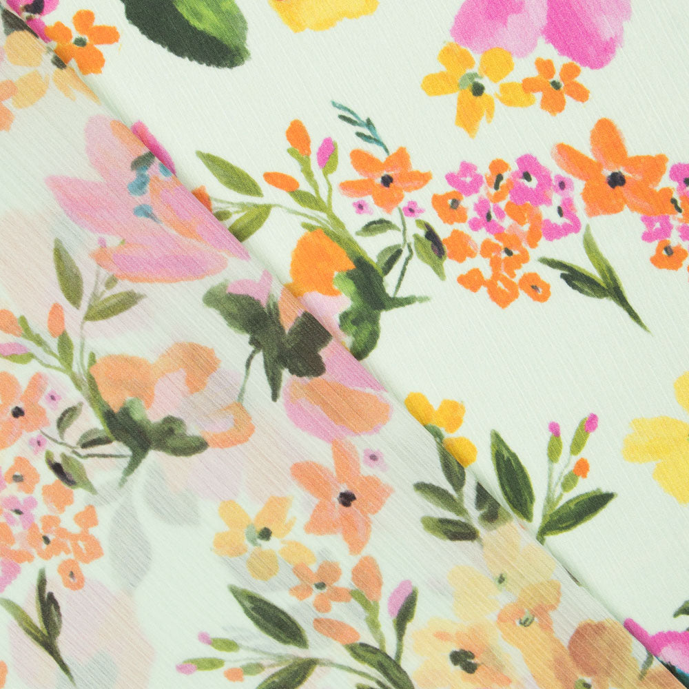 Bambula Poliéster Verde Flor - Ribes y Casals