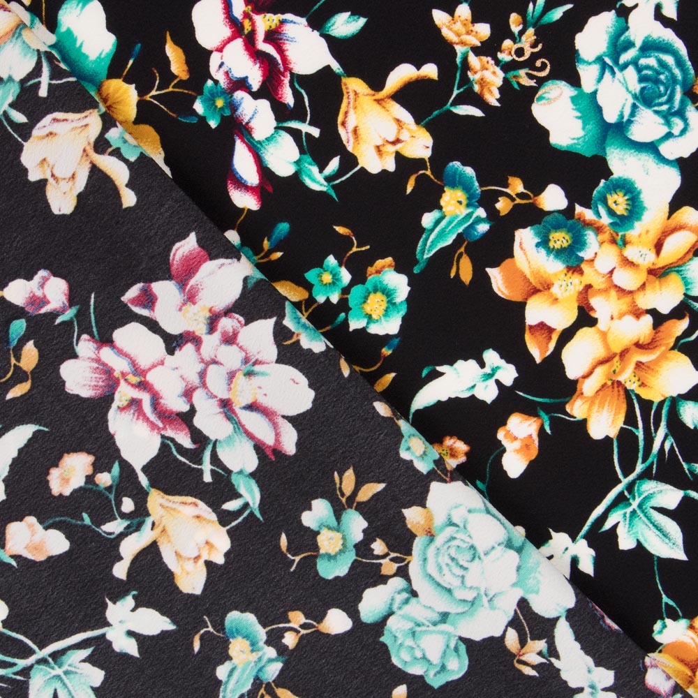 Crep Poliéster Cretonero Negro - Ribes y Casals