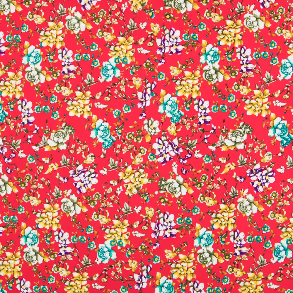 Crep Poliéster Cretonero Rojo - Ribes y Casals