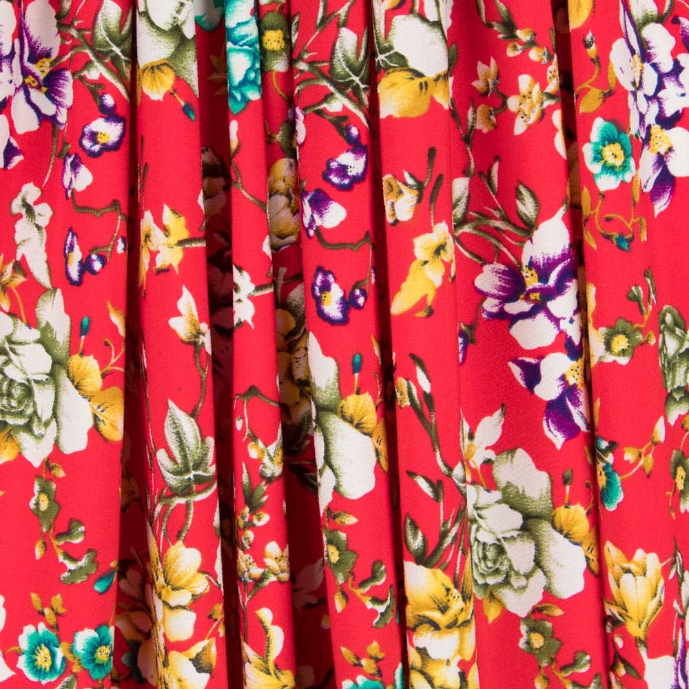 Crep Poliéster Cretonero Rojo - Ribes y Casals