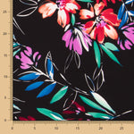 Crep Poliéster Pinceladas Negro - Ribes y Casals