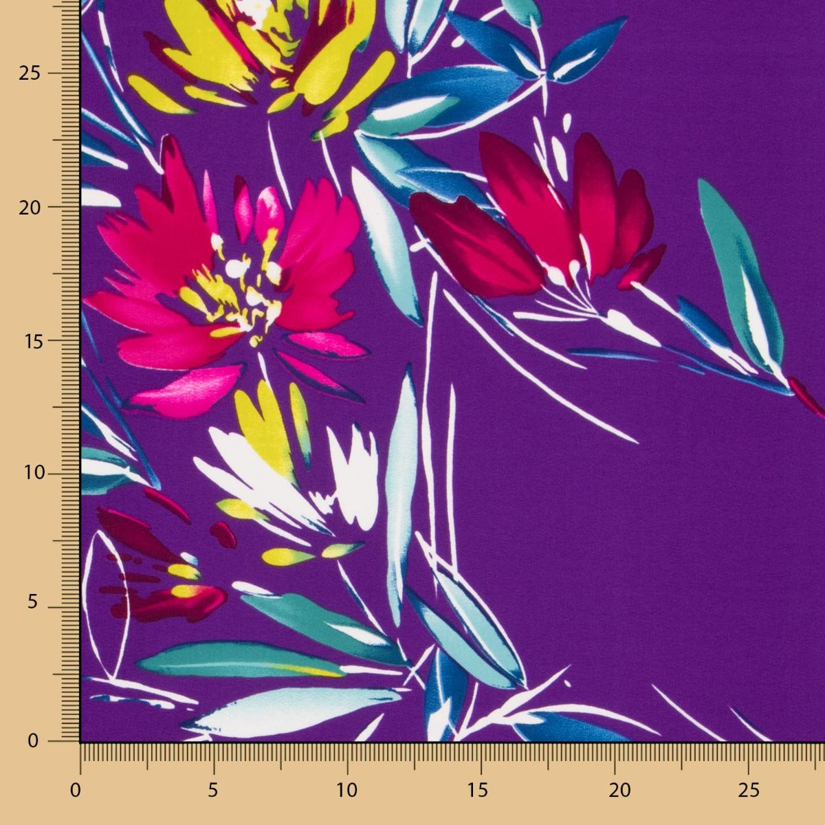 Crep Poliéster Pinceladas Morado - Ribes y Casals