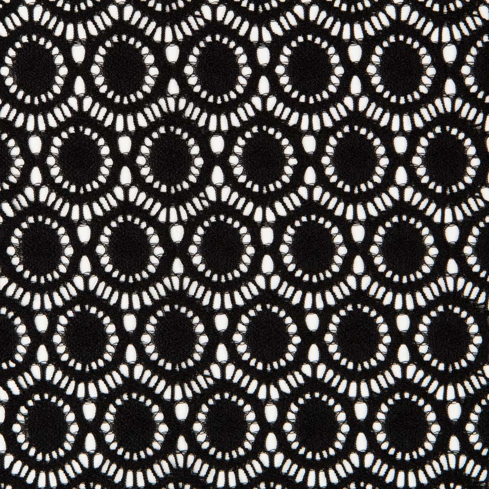 Encaje Elástico Geométrico Negro - Ribes y Casals