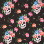 Popelín Calaveras Negra - Ribes y Casals