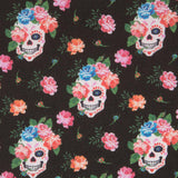 Popelín Calaveras Negra - Ribes y Casals