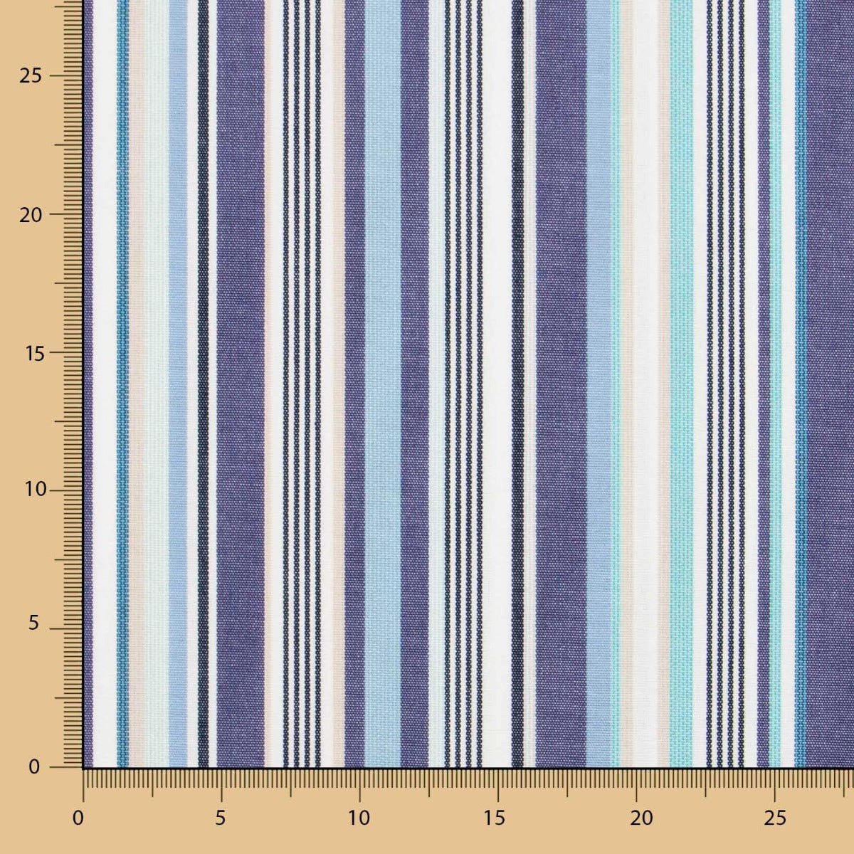 Lona Exterior Teflón Raya Azul Grande 320cm - Ribes y Casals