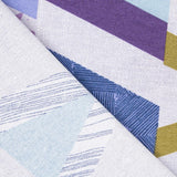 Loneta Estampada Cevron Grande Azul - Ribes y Casals