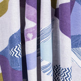 Loneta Estampada Cevron Grande Azul - Ribes y Casals