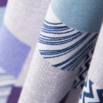 Loneta Estampada Cevron Grande Azul - Ribes y Casals