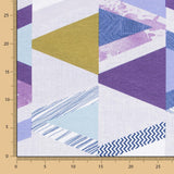 Loneta Estampada Cevron Grande Azul - Ribes y Casals