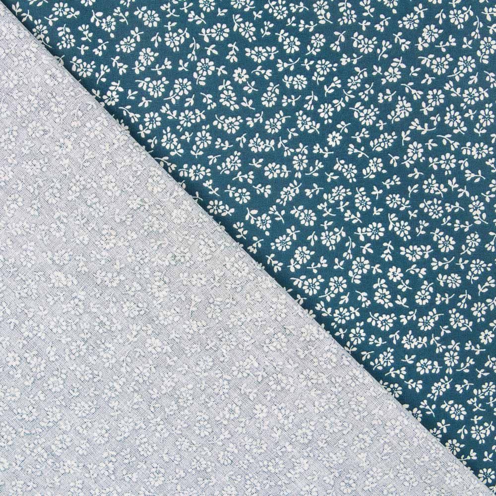 Popelín Ramitas Petróleo - Ribes y Casals