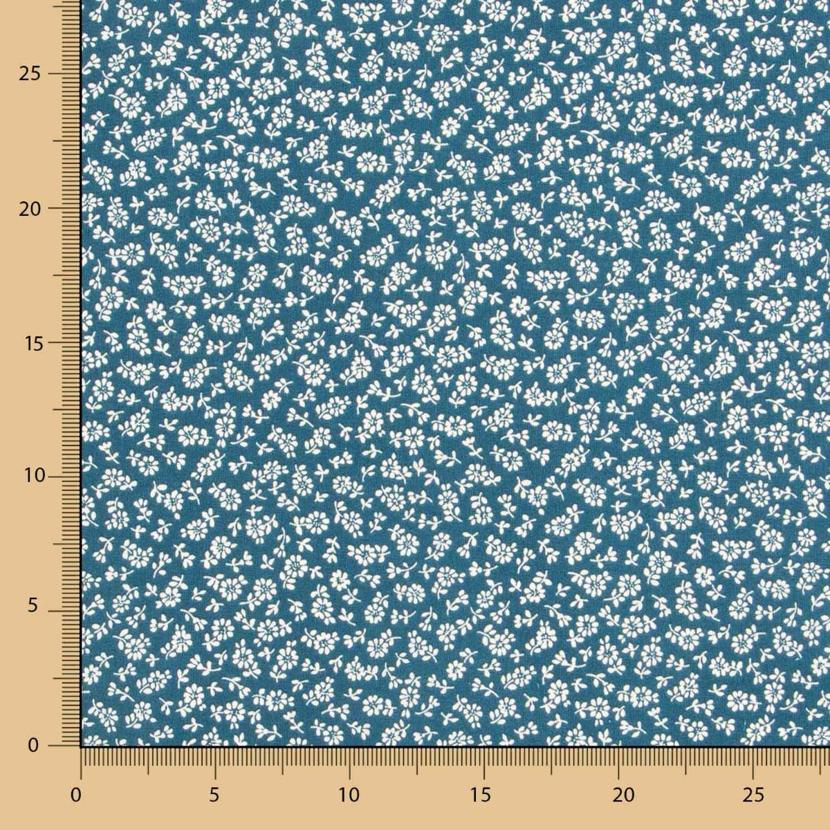 Popelín Ramitas Petróleo - Ribes y Casals