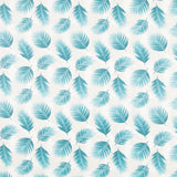 Algodón Resinado Hojas Palmera Turquesa - Ribes y Casals